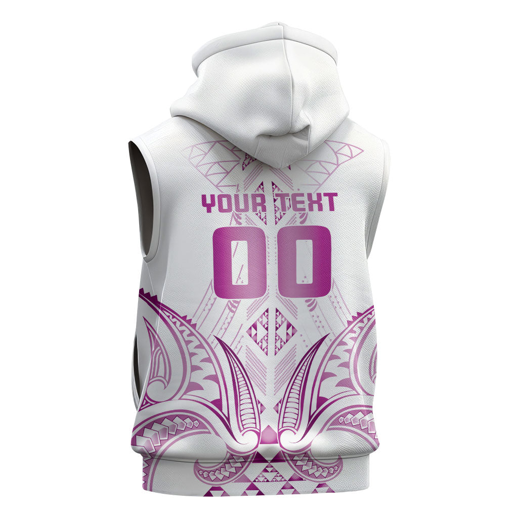 Maori Rugby Custom Ngaru Mangopare Sleeveless Hoodie Mawhero Niho Taniwha Motif