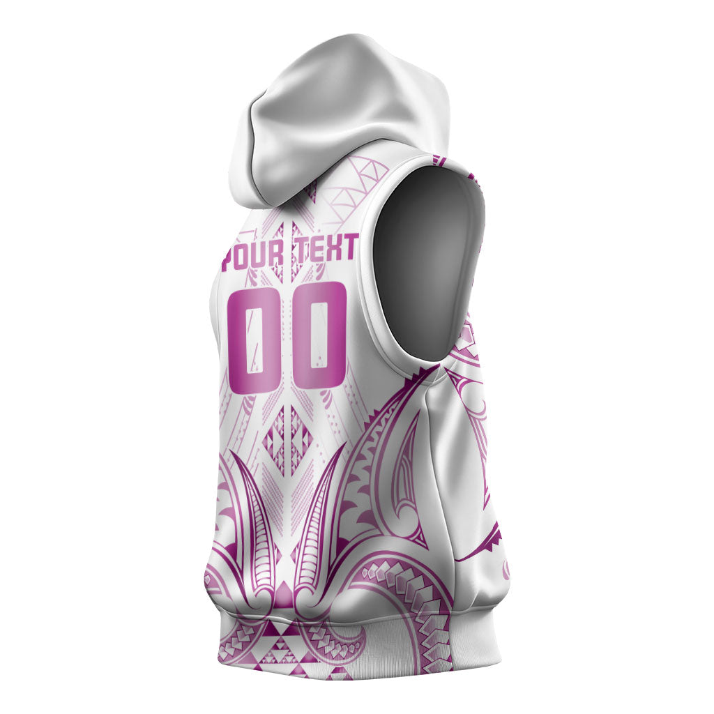 Maori Rugby Custom Ngaru Mangopare Sleeveless Hoodie Mawhero Niho Taniwha Motif