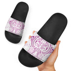 Maori Rugby Custom Ngaru Mangopare Slide Sandals Mawhero Niho Taniwha Motif