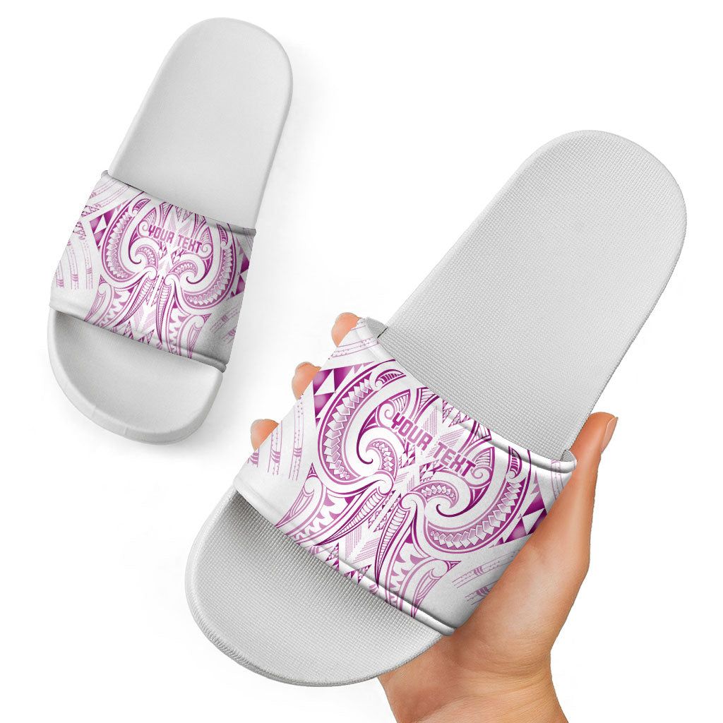 Maori Rugby Custom Ngaru Mangopare Slide Sandals Mawhero Niho Taniwha Motif