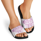 Maori Rugby Custom Ngaru Mangopare Slide Sandals Mawhero Niho Taniwha Motif