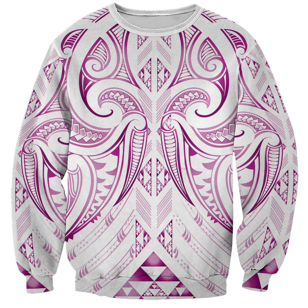 Maori Rugby Custom Ngaru Mangopare Sweatshirt Mawhero Niho Taniwha Motif