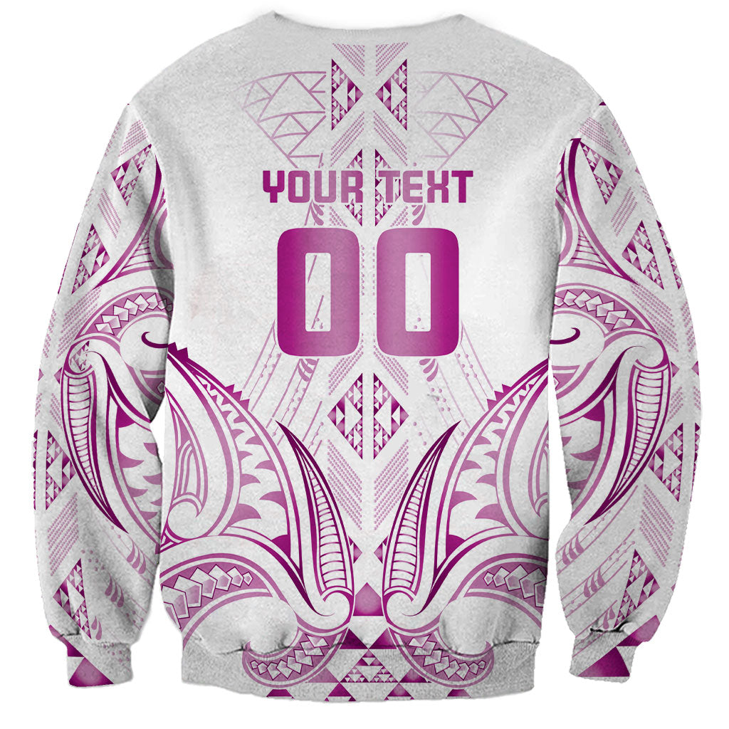 Maori Rugby Custom Ngaru Mangopare Sweatshirt Mawhero Niho Taniwha Motif
