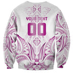 Maori Rugby Custom Ngaru Mangopare Sweatshirt Mawhero Niho Taniwha Motif