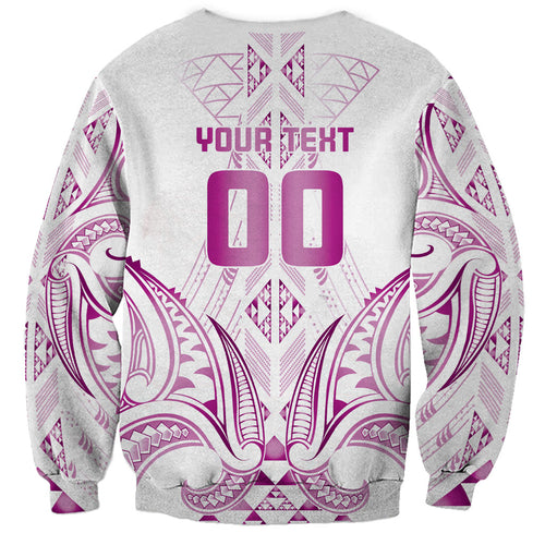 Maori Rugby Custom Ngaru Mangopare Sweatshirt Mawhero Niho Taniwha Motif