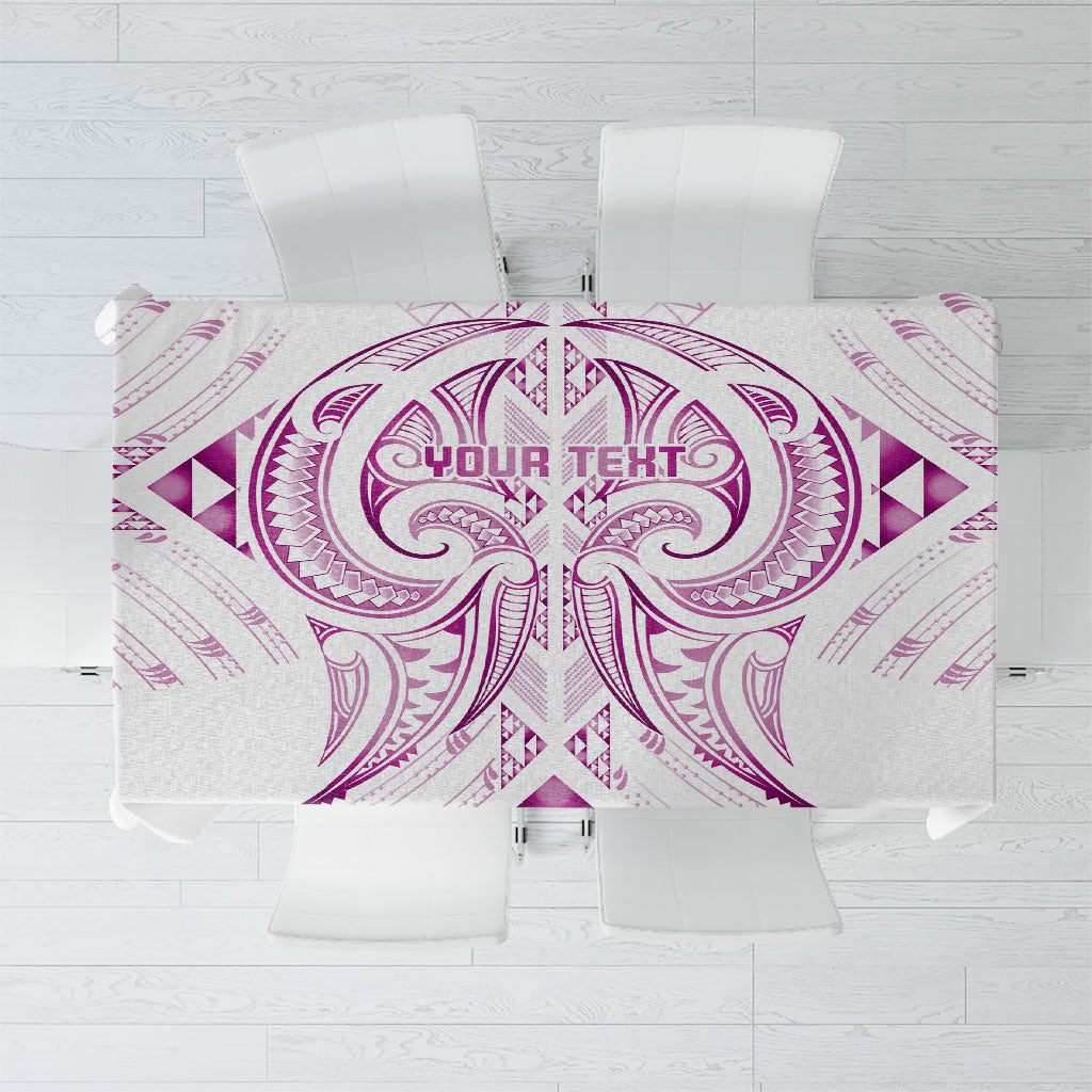Maori Rugby Custom Ngaru Mangopare Tablecloth Mawhero Niho Taniwha Motif