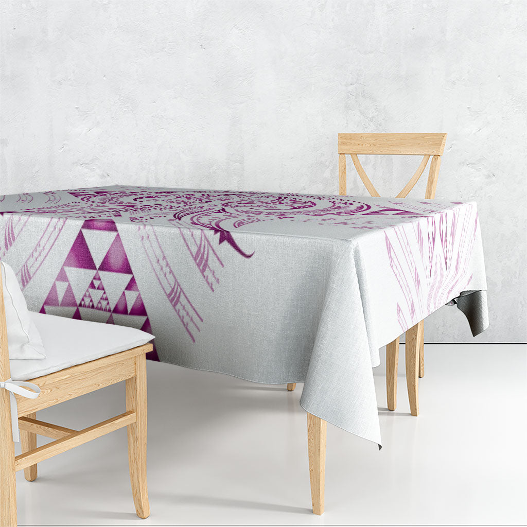 Maori Rugby Custom Ngaru Mangopare Tablecloth Mawhero Niho Taniwha Motif