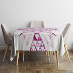 Maori Rugby Custom Ngaru Mangopare Tablecloth Mawhero Niho Taniwha Motif