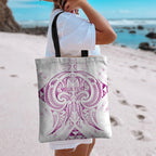 Maori Rugby Custom Ngaru Mangopare Tote Bag Mawhero Niho Taniwha Motif