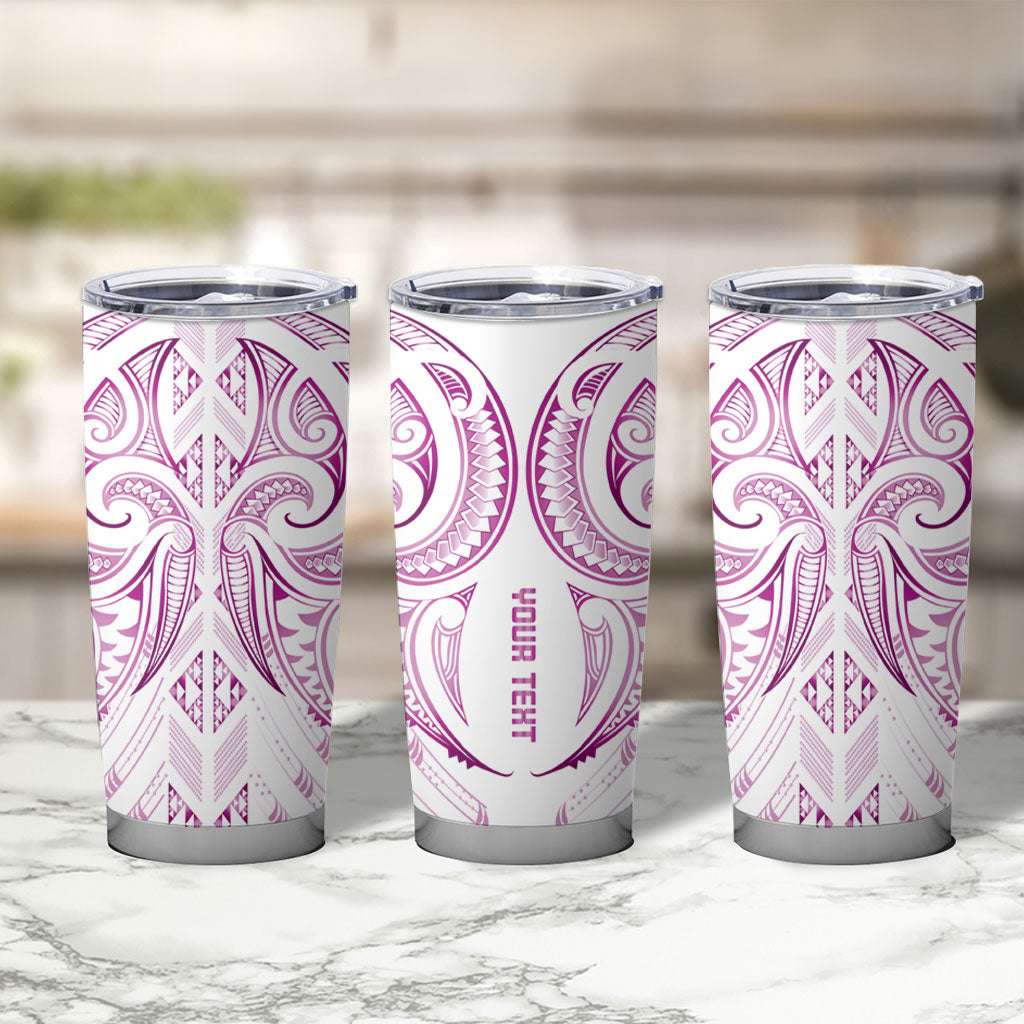 Maori Rugby Custom Ngaru Mangopare Tumbler Cup Mawhero Niho Taniwha Motif