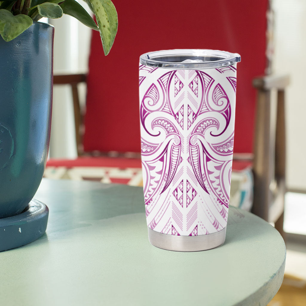 Maori Rugby Custom Ngaru Mangopare Tumbler Cup Mawhero Niho Taniwha Motif