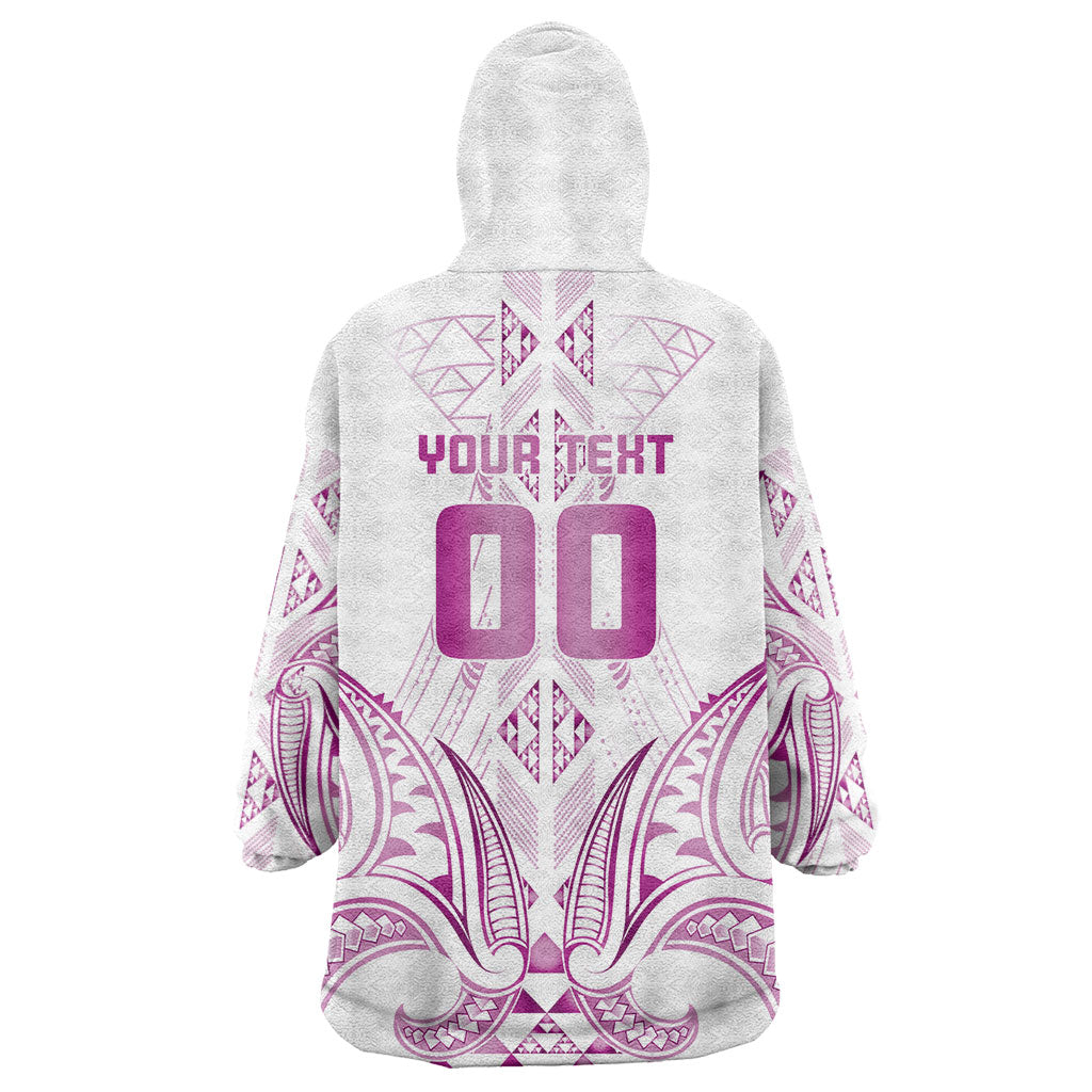 Maori Rugby Custom Ngaru Mangopare Wearable Blanket Hoodie Mawhero Niho Taniwha Motif