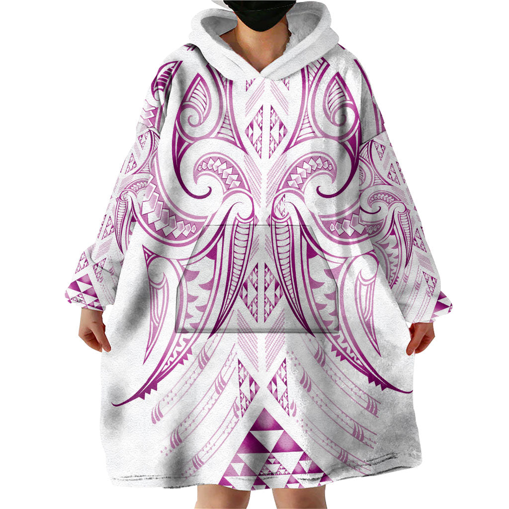 Maori Rugby Custom Ngaru Mangopare Wearable Blanket Hoodie Mawhero Niho Taniwha Motif