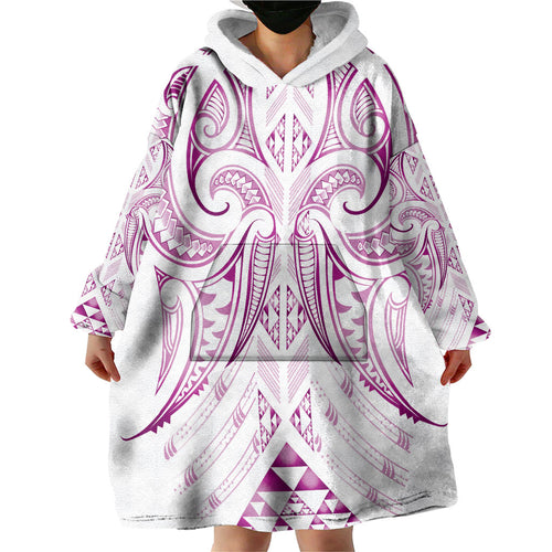 Maori Rugby Custom Ngaru Mangopare Wearable Blanket Hoodie Mawhero Niho Taniwha Motif