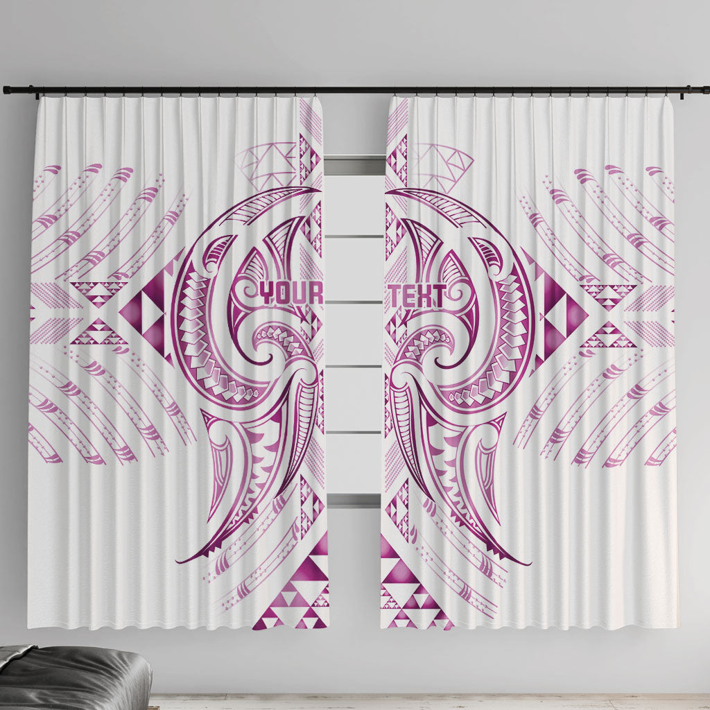 Maori Rugby Custom Ngaru Mangopare Window Curtain Mawhero Niho Taniwha Motif