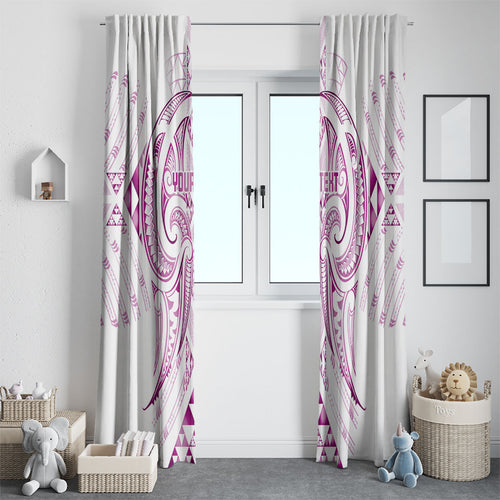 Maori Rugby Custom Ngaru Mangopare Window Curtain Mawhero Niho Taniwha Motif