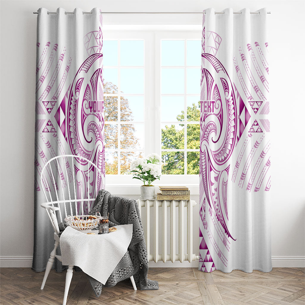 Maori Rugby Custom Ngaru Mangopare Window Curtain Mawhero Niho Taniwha Motif