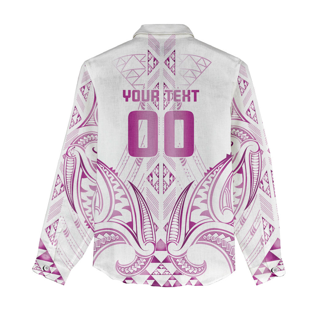 Maori Rugby Custom Ngaru Mangopare Women Casual Shirt Mawhero Niho Taniwha Motif