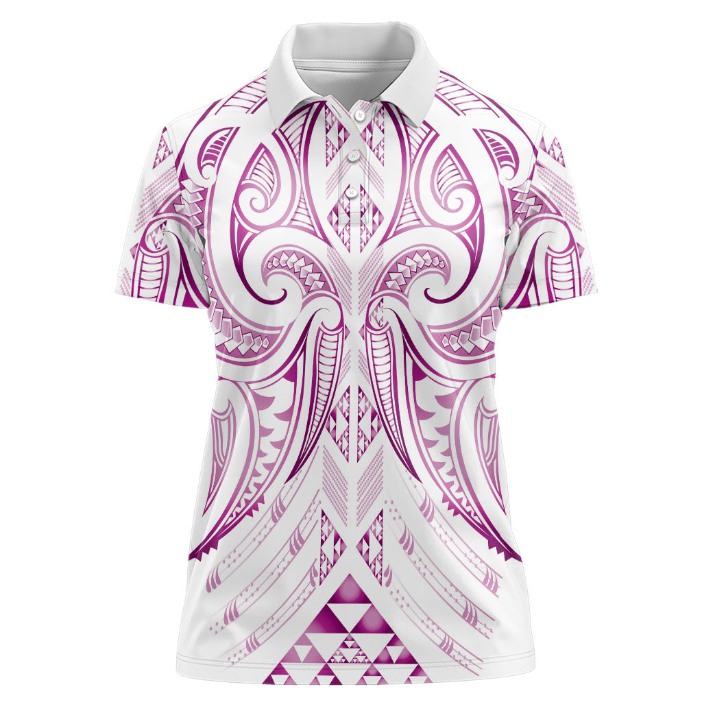 Maori Rugby Custom Ngaru Mangopare Women Polo Shirt Mawhero Niho Taniwha Motif