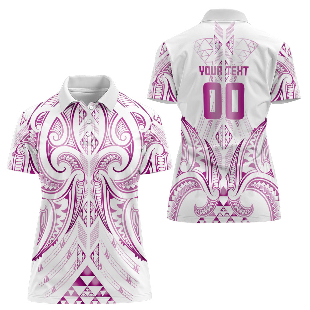 Maori Rugby Custom Ngaru Mangopare Women Polo Shirt Mawhero Niho Taniwha Motif