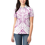 Maori Rugby Custom Ngaru Mangopare Women Polo Shirt Mawhero Niho Taniwha Motif