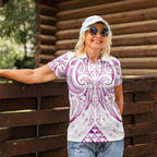 Maori Rugby Custom Ngaru Mangopare Women Polo Shirt Mawhero Niho Taniwha Motif