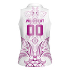Maori Rugby Custom Ngaru Mangopare Women Sleeveless Polo Shirt Mawhero Niho Taniwha Motif