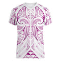 Maori Rugby Custom Ngaru Mangopare Women V-Neck T-Shirt Mawhero Niho Taniwha Motif