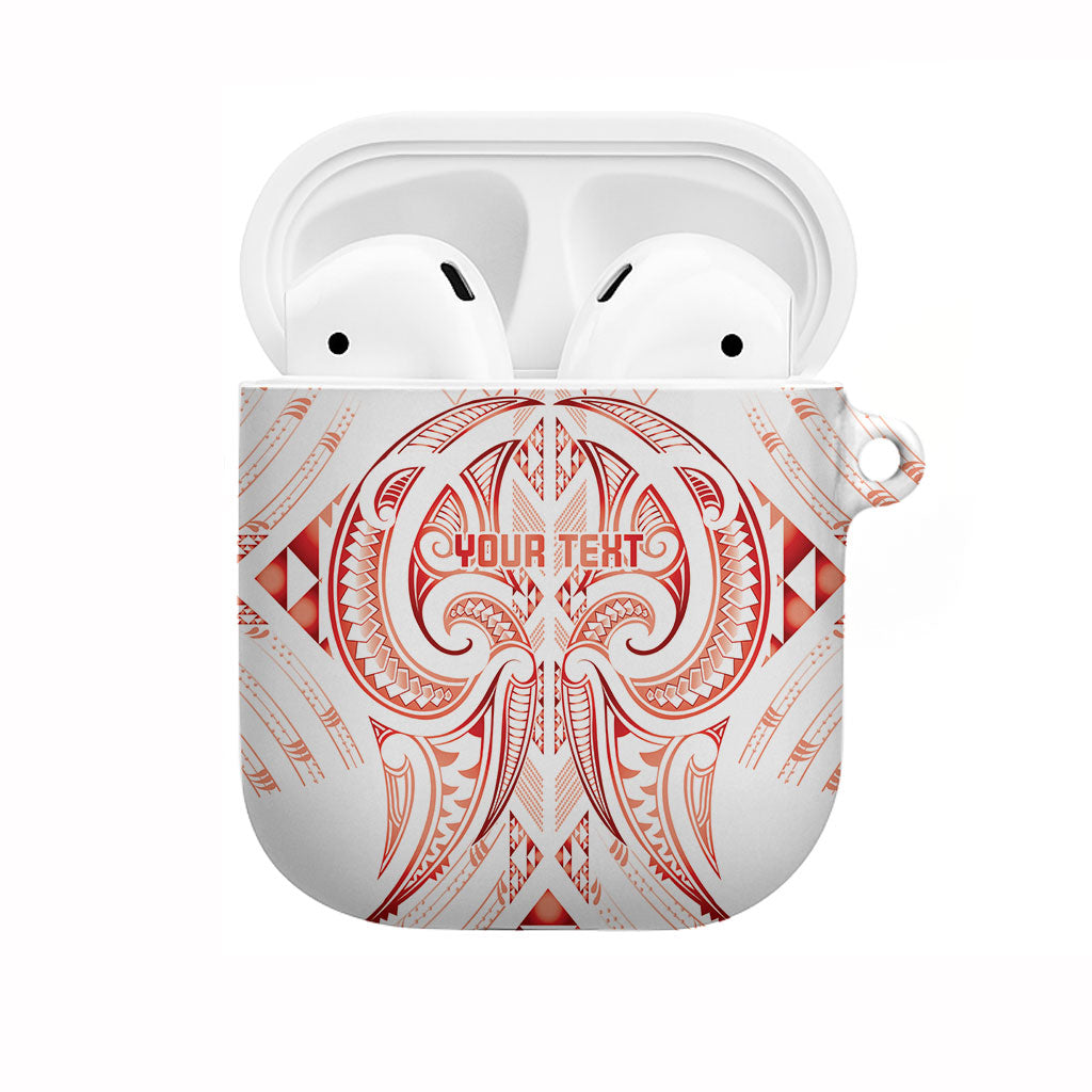 Maori Rugby Custom Ngaru Mangopare AirPods Case Whero Niho Taniwha Motif