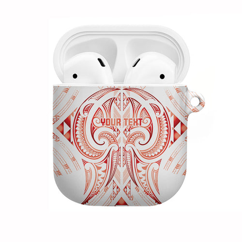 Maori Rugby Custom Ngaru Mangopare AirPods Case Whero Niho Taniwha Motif