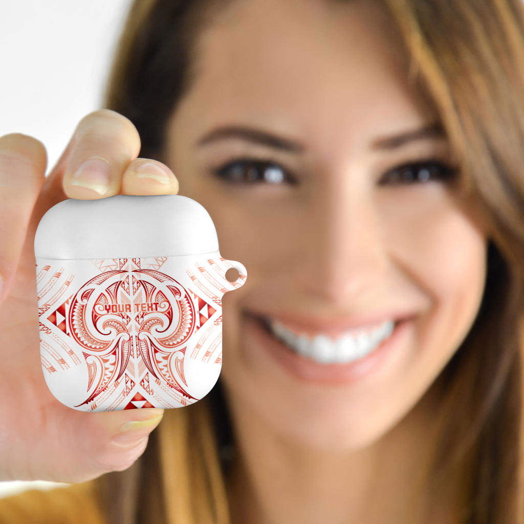 Maori Rugby Custom Ngaru Mangopare AirPods Case Whero Niho Taniwha Motif