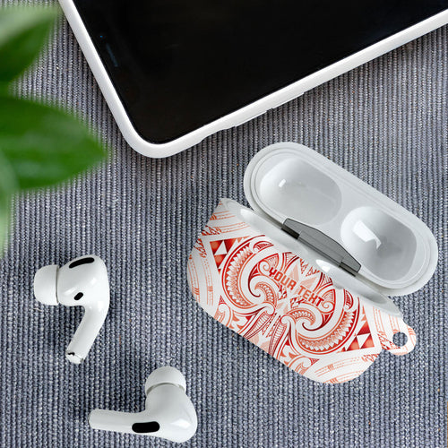 Maori Rugby Custom Ngaru Mangopare AirPods Case Whero Niho Taniwha Motif