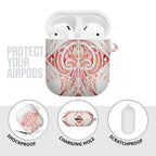 Maori Rugby Custom Ngaru Mangopare AirPods Case Whero Niho Taniwha Motif