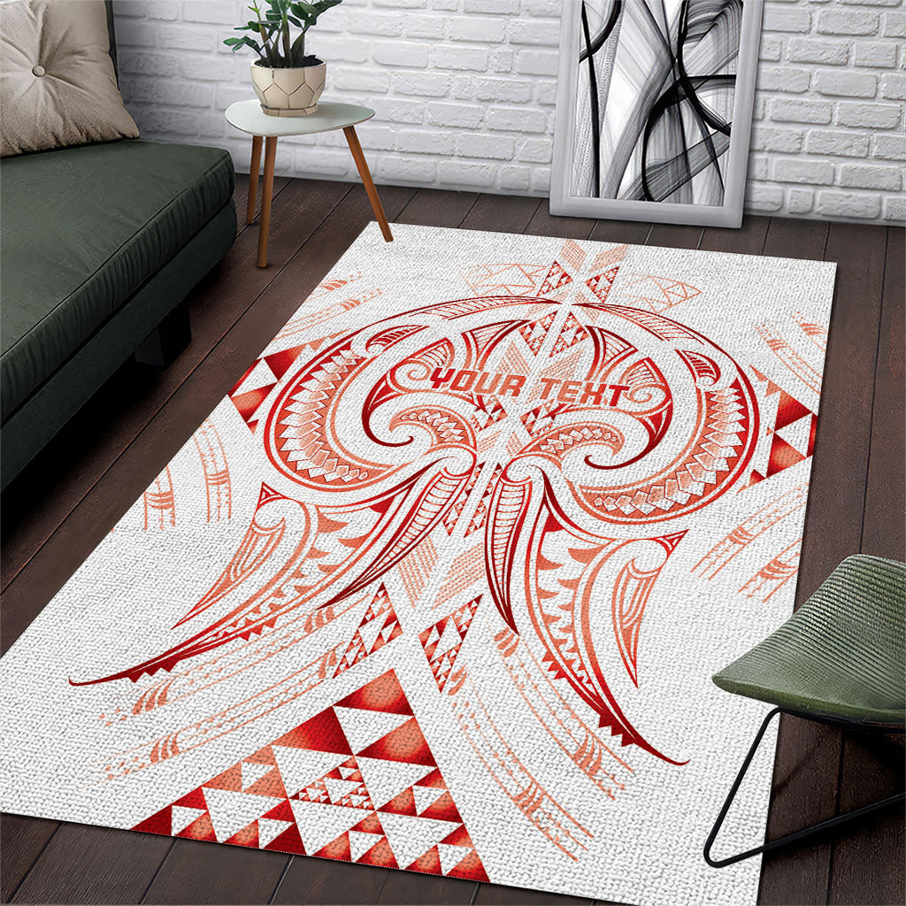 Maori Rugby Custom Ngaru Mangopare Area Rug Whero Niho Taniwha Motif