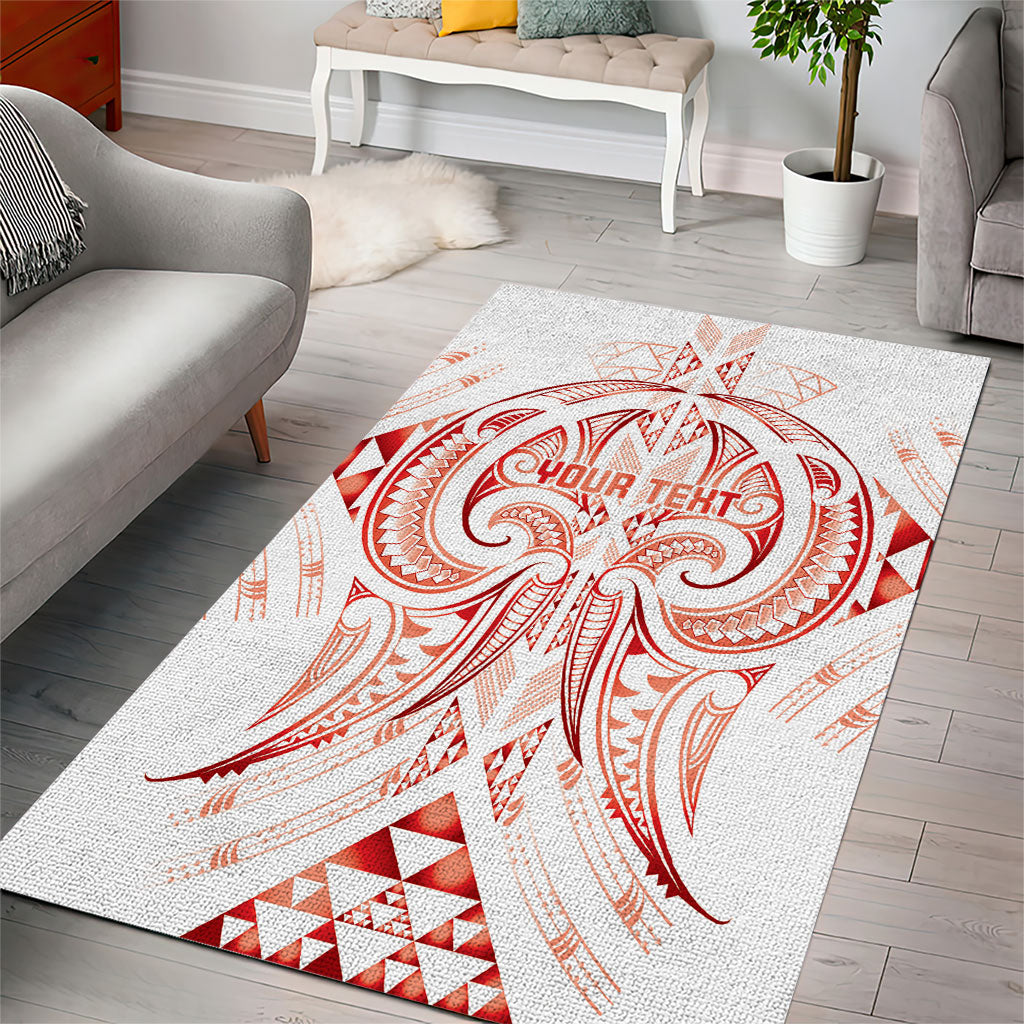 Maori Rugby Custom Ngaru Mangopare Area Rug Whero Niho Taniwha Motif