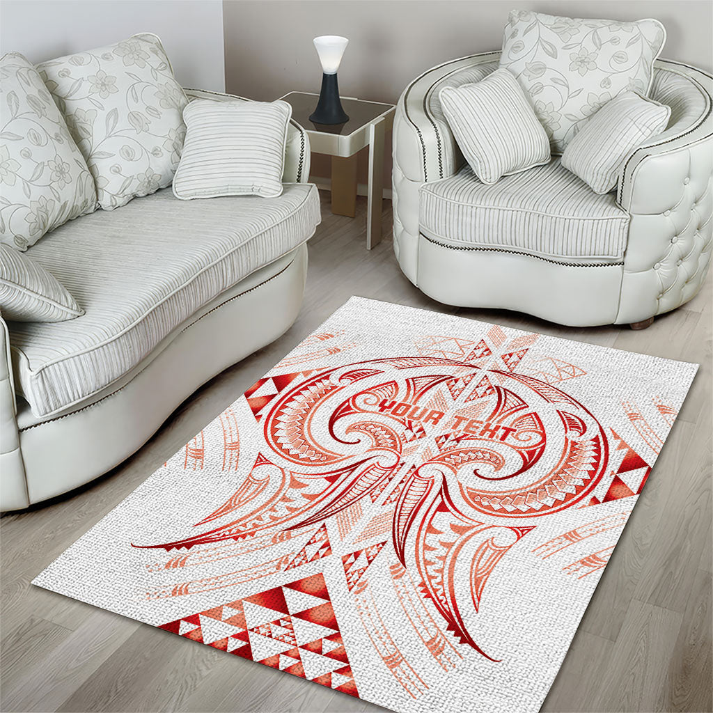 Maori Rugby Custom Ngaru Mangopare Area Rug Whero Niho Taniwha Motif