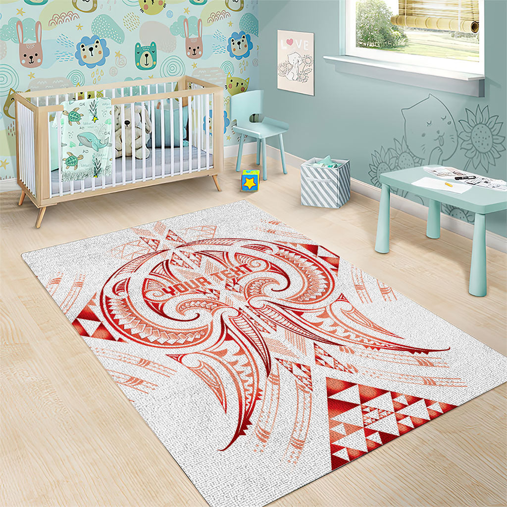 Maori Rugby Custom Ngaru Mangopare Area Rug Whero Niho Taniwha Motif