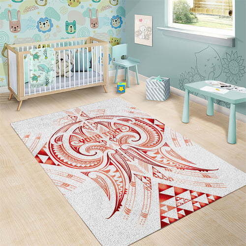 Maori Rugby Custom Ngaru Mangopare Area Rug Whero Niho Taniwha Motif