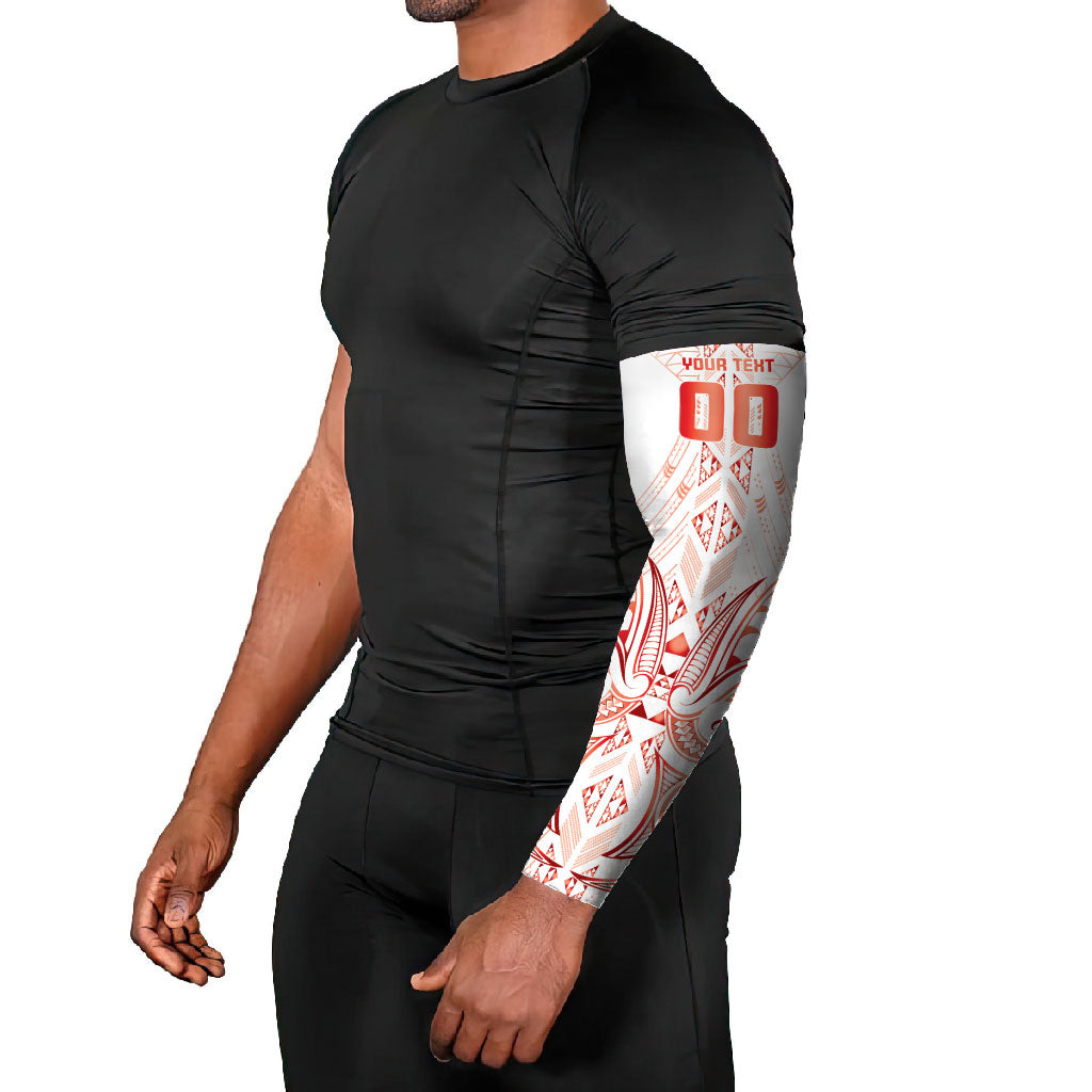 Maori Rugby Custom Ngaru Mangopare Arm Sleeves Whero Niho Taniwha Motif