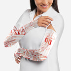 Maori Rugby Custom Ngaru Mangopare Arm Sleeves Whero Niho Taniwha Motif