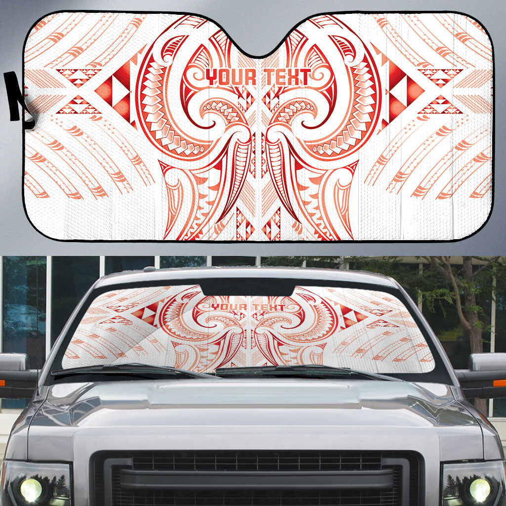 Maori Rugby Custom Ngaru Mangopare Auto Sun Shade Whero Niho Taniwha Motif