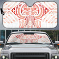 Maori Rugby Custom Ngaru Mangopare Auto Sun Shade Whero Niho Taniwha Motif