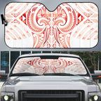Maori Rugby Custom Ngaru Mangopare Auto Sun Shade Whero Niho Taniwha Motif