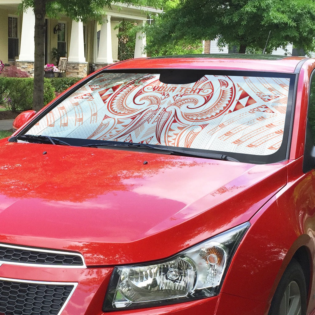 Maori Rugby Custom Ngaru Mangopare Auto Sun Shade Whero Niho Taniwha Motif