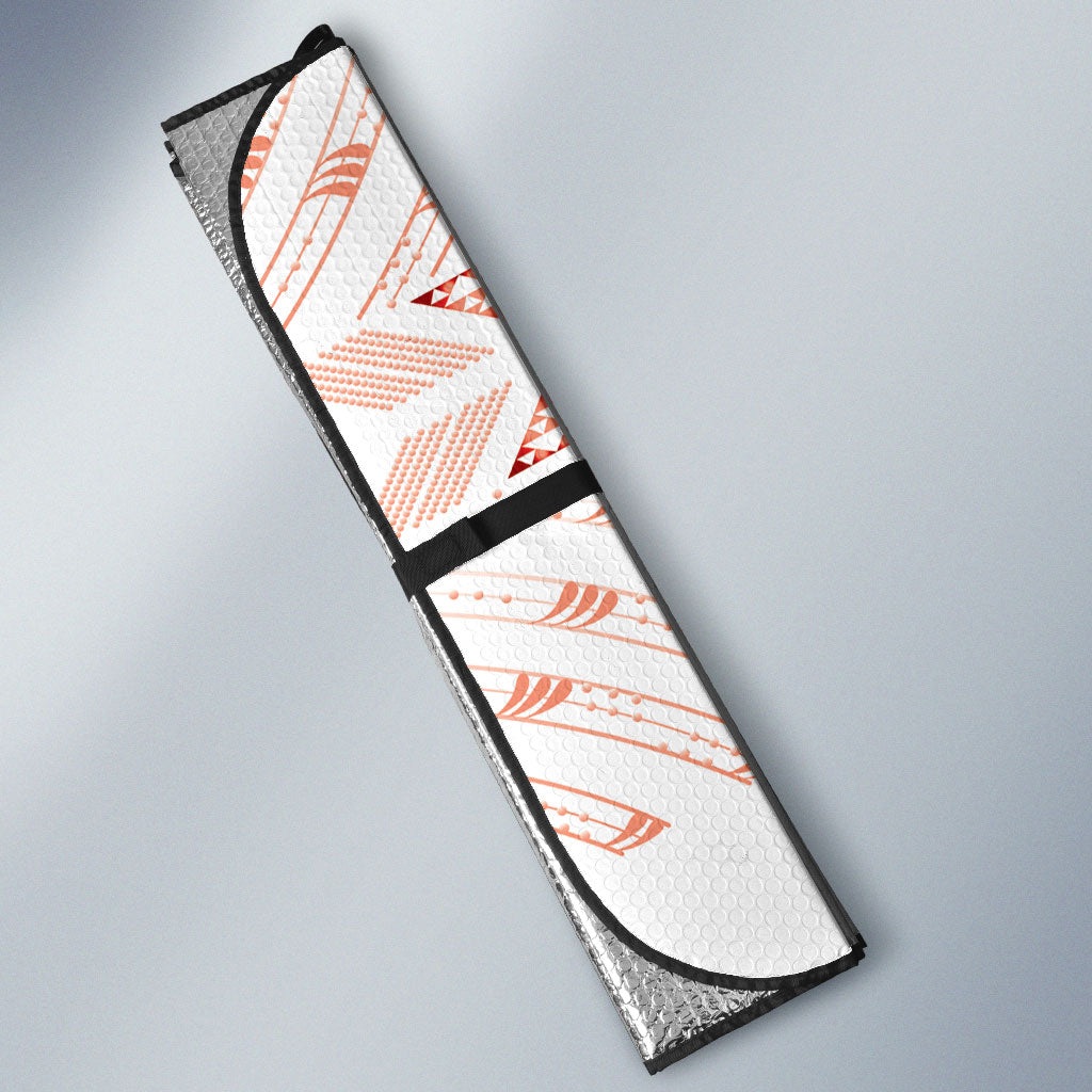 Maori Rugby Custom Ngaru Mangopare Auto Sun Shade Whero Niho Taniwha Motif