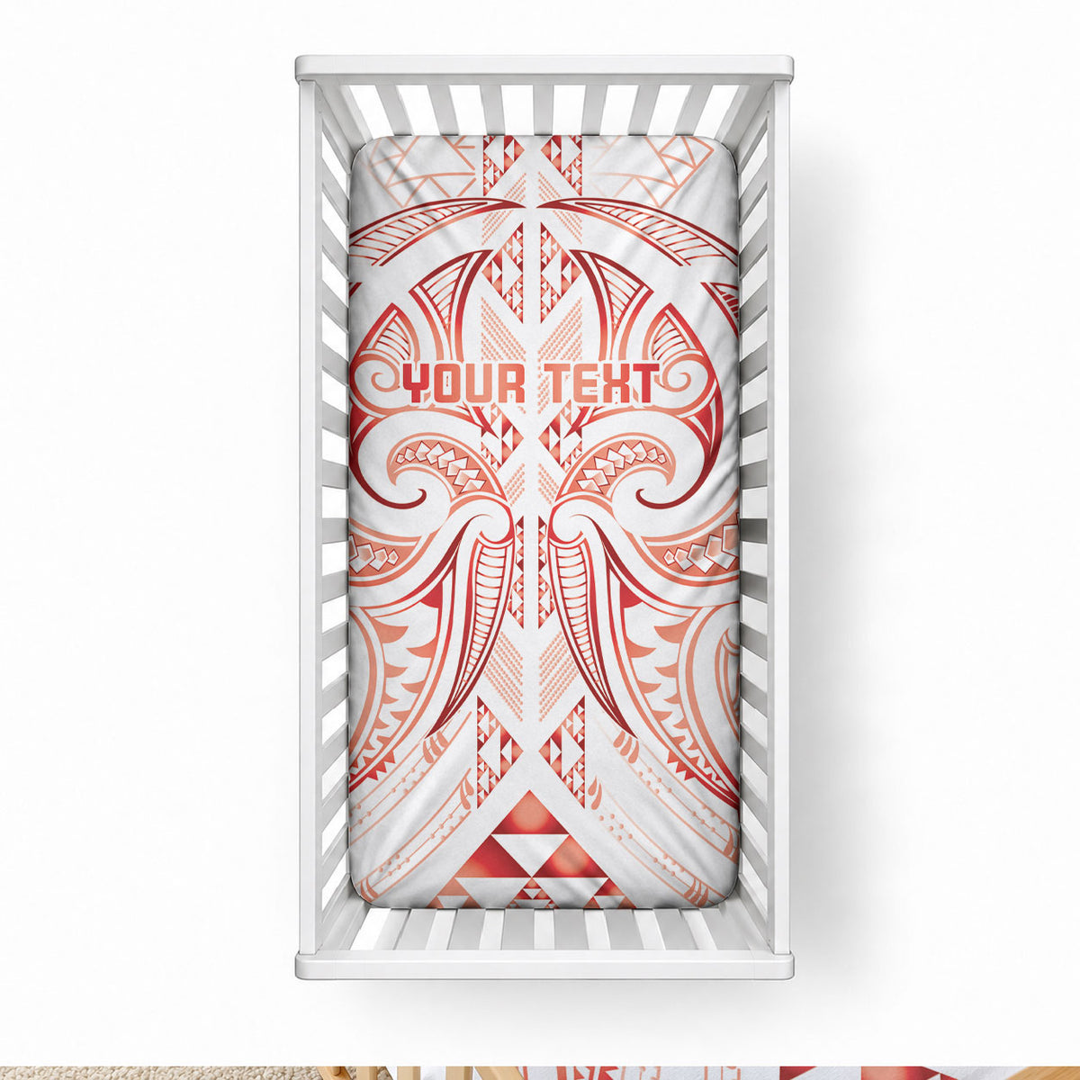 Maori Rugby Custom Ngaru Mangopare Baby Bed Cover Whero Niho Taniwha Motif