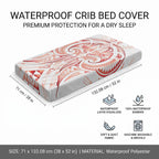 Maori Rugby Custom Ngaru Mangopare Baby Bed Cover Whero Niho Taniwha Motif