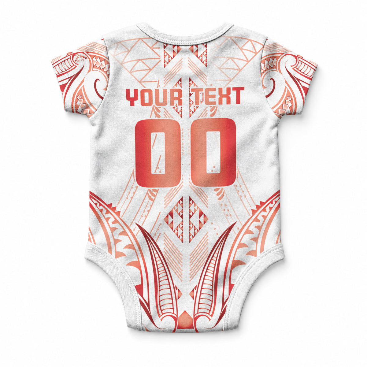 Maori Rugby Custom Ngaru Mangopare Baby Onesie Whero Niho Taniwha Motif