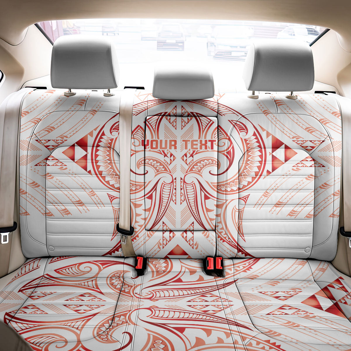 Maori Rugby Custom Ngaru Mangopare Back Car Seat Cover Whero Niho Taniwha Motif