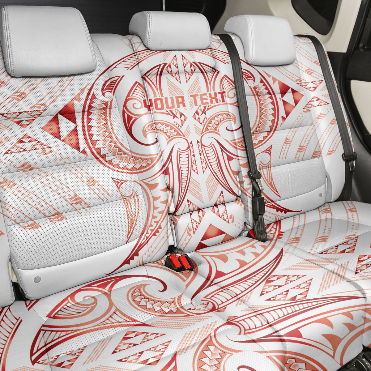 Maori Rugby Custom Ngaru Mangopare Back Car Seat Cover Whero Niho Taniwha Motif